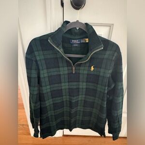 Polo Ralph Lauren tartan plaid half zip